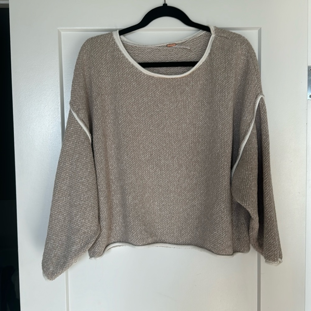 Free People Rolled Hem Sweater